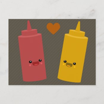 Ketchup & Mustard Friends Postcard by Middlemind at Zazzle