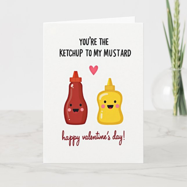 Ketchup Mustard Valentine Card (Front)