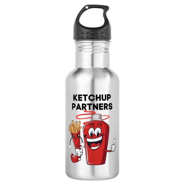 Ketchup Partners Stainless Steel Water Bottle (Front)