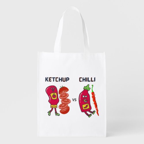 Ketchup vs Chilli  Grocery Bag