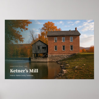 Ketners Mill Marion County AI Art Poster