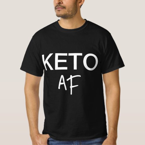 Keto AF Diet Black Graphic T_Shirt