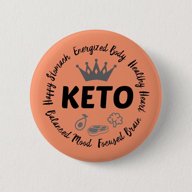 Keto benefits emblem button (Front)