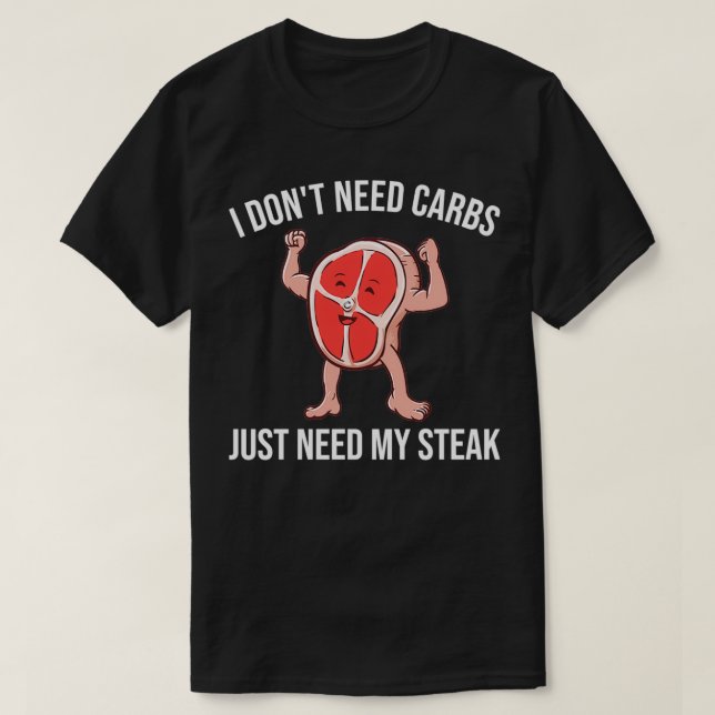 Keto Carnivore Steak T-Shirt (Design Front)