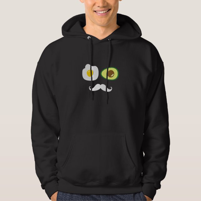 Keto Diet Enthusiast Egg Avocado  Cool Fat Hoodie (Front)