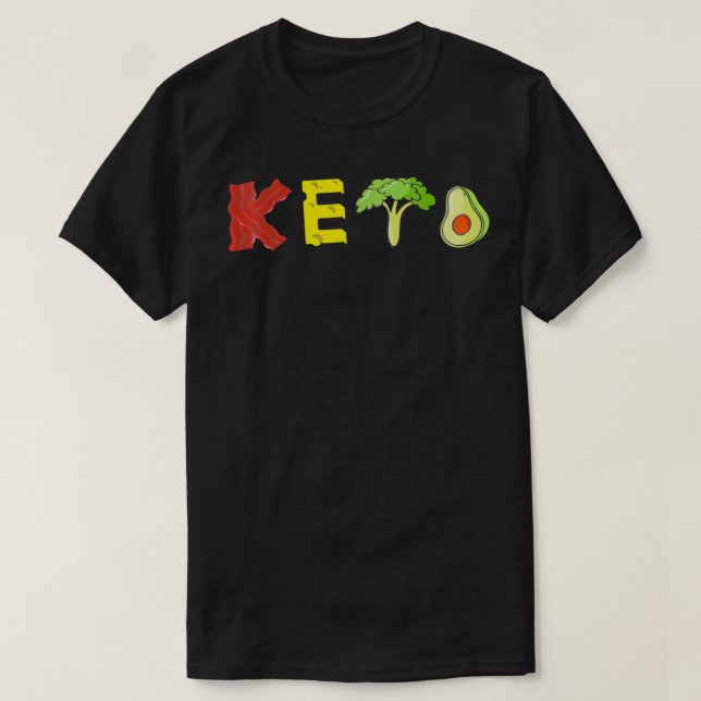 Keto Diet Gift Ideas Ketones Bacon Healthy Men kit T-Shirt (Design Front)