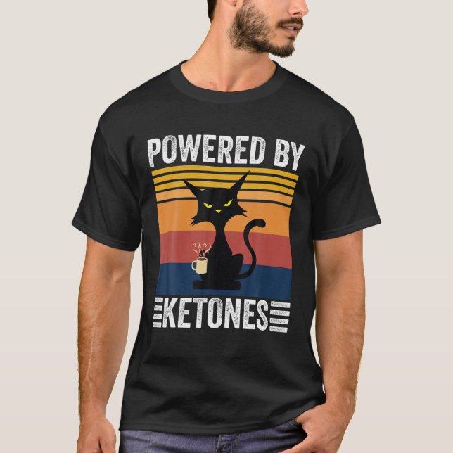 Keto Diet Humor Powered By Ketones Funny Bulletpro T-Shirt (Front)