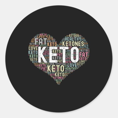 Keto Diet Low Carb He Classic Round Sticker
