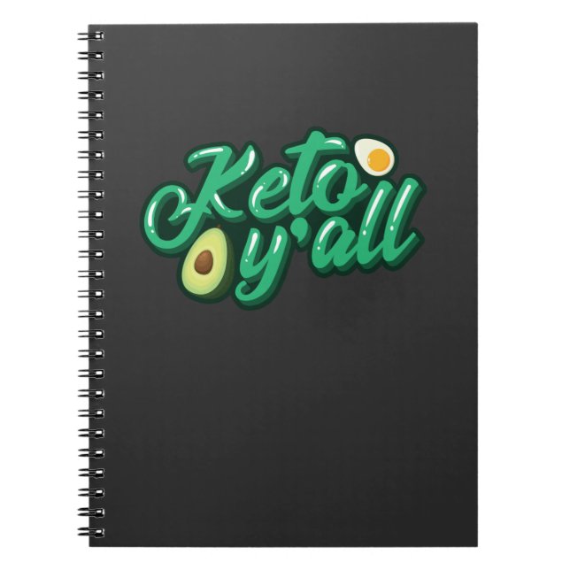 Keto Diet Low Carb High Fat Fitness Nutrition Notebook (Front)