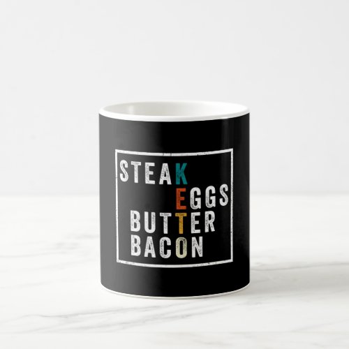 Keto Diet Steak Eggs Butter Bacon Coffee Mug