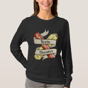 Keto Disciples Bacon Butter Retro Keto Diet Match T-Shirt