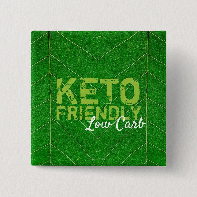 Keto Friendly Low Carb Button (Front)