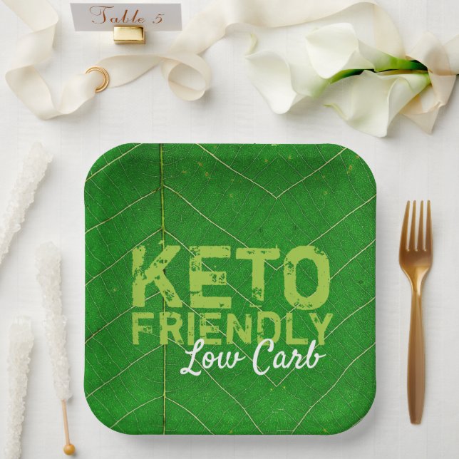 Keto Friendly Low Carb Paper Plates (Wedding)