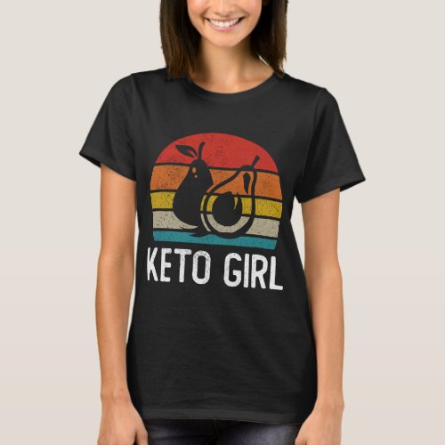 Keto Girl Funny Ketogenic Diet Avocado Fruit Love T_Shirt