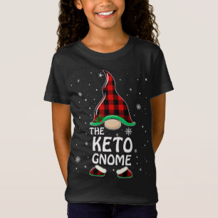 Keto Gnome Buffalo Plaid Matching Family Christmas T-Shirt