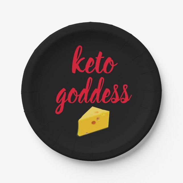 Keto Goddess Cheese Slice Paper Plates (Front)