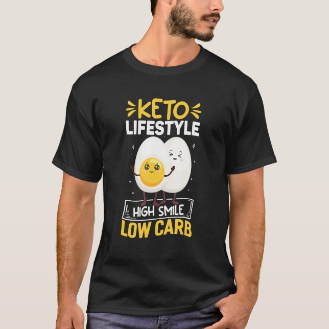 Keto Lifestyle High Smile, Funny Ketodiet Costume  T-Shirt (Front)