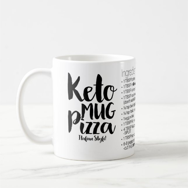 KETO Mug Pizza Recipe Mug (Left)