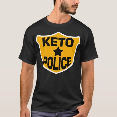 Keto Police Carb Free Officer Vegan Fitness Diet L T_Shirt