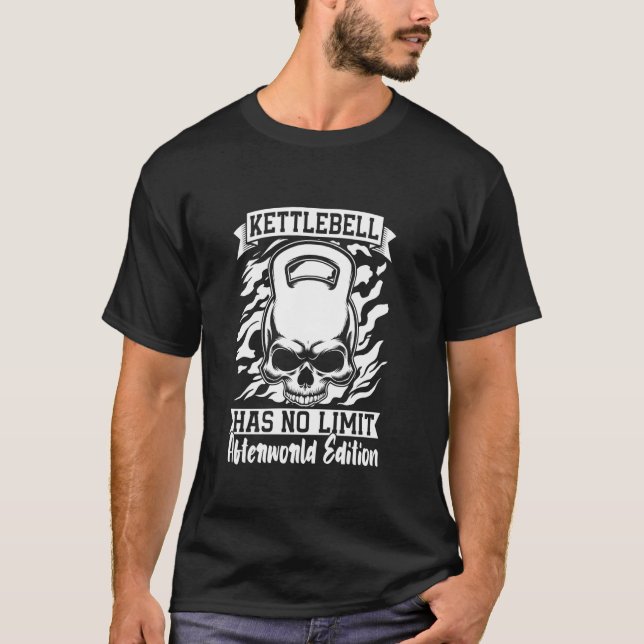 Kettebell Skull Kettleball Exercise - Gym Training T-Shirt (Front)