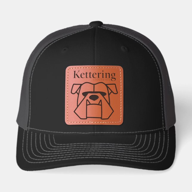 Kettering University Bulldogs Leather Patch Hat (Front)