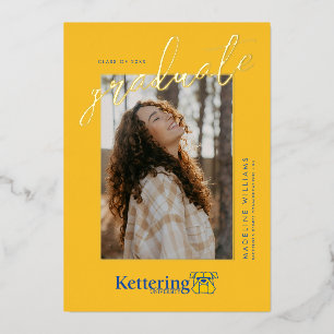 Kettering University Graduation Foil Invitation