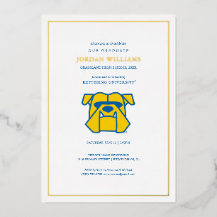 Kettering University Graduation Foil Invitation