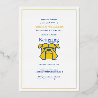 Kettering University Graduation Foil Invitation