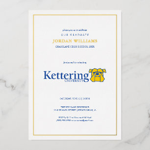 Kettering University Graduation Foil Invitation
