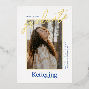 Kettering University Graduation Foil Invitation