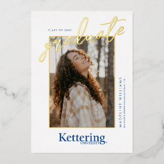 Kettering University Graduation Foil Invitation