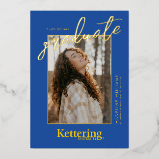 Kettering University Graduation Foil Invitation