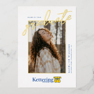Kettering University Graduation Foil Invitation