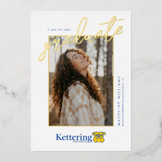Kettering University Graduation Foil Invitation