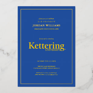 Kettering University Graduation Foil Invitation