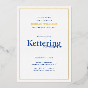 Kettering University Graduation Foil Invitation