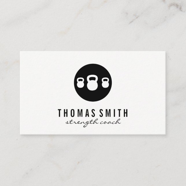 Kettle Bell Personal Trainer Business Card (Front)