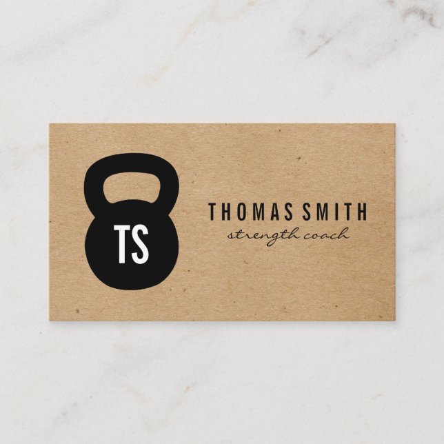 Kettle Bell Personal Trainer Business Card (Front)