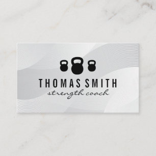 Kettle Bell Personal Trainer Fitness Business Card