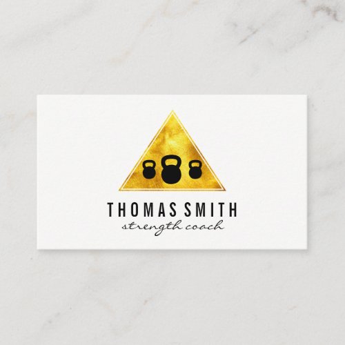 Kettle Bell Personal Trainer Golden Triangle Business Card