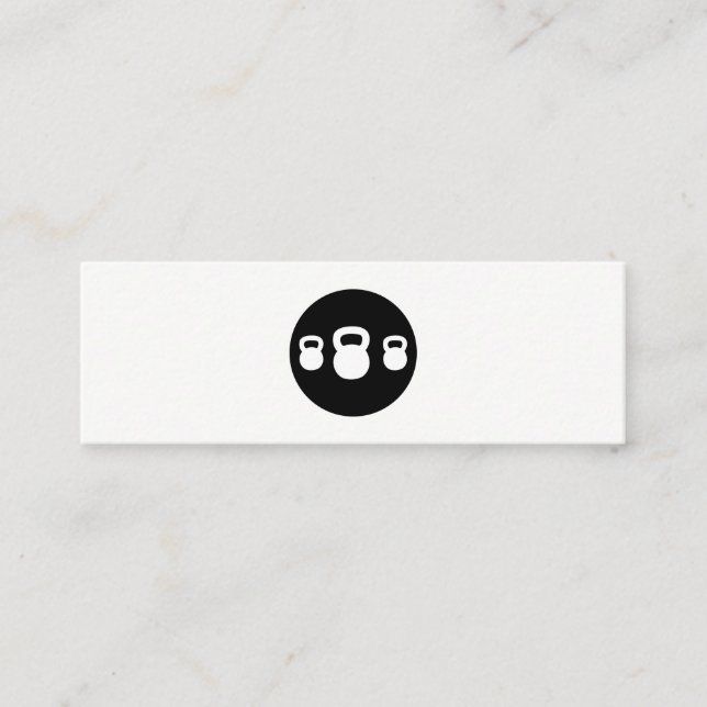 Kettle Bell Personal Trainer Mini Business Card (Front)