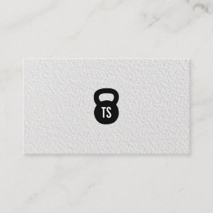 Kettle Bell Personal Trainer Simple Clean Business Card