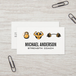 Kettle Bell Weights Fitness Business Card