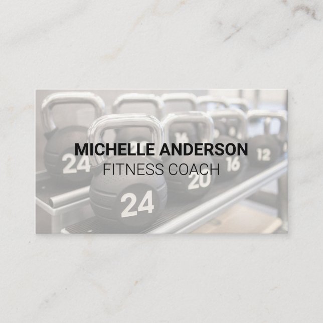 Kettle Bell Weights | Gym Equipment Business Card (Front)