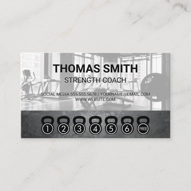 Kettle Bells | Punch Card | Strength Coach (Front)