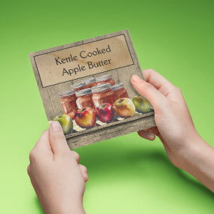 Kettle Cooked Apple Butter Rustic Holiday Card