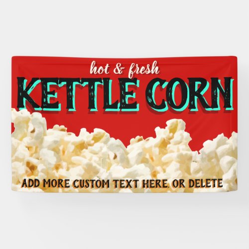 Kettle Corn Popcorn Business Festival Marketing Banner