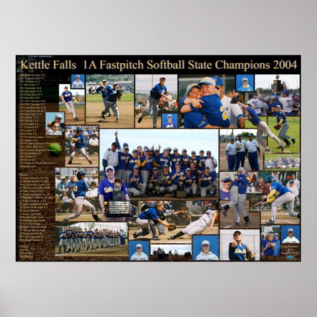Kettle Falls 1A Fastpitch State Champions Poster (Front)