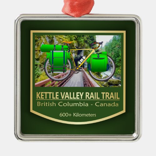 Kettle Valley Rail Trail bike2 Metal Ornament