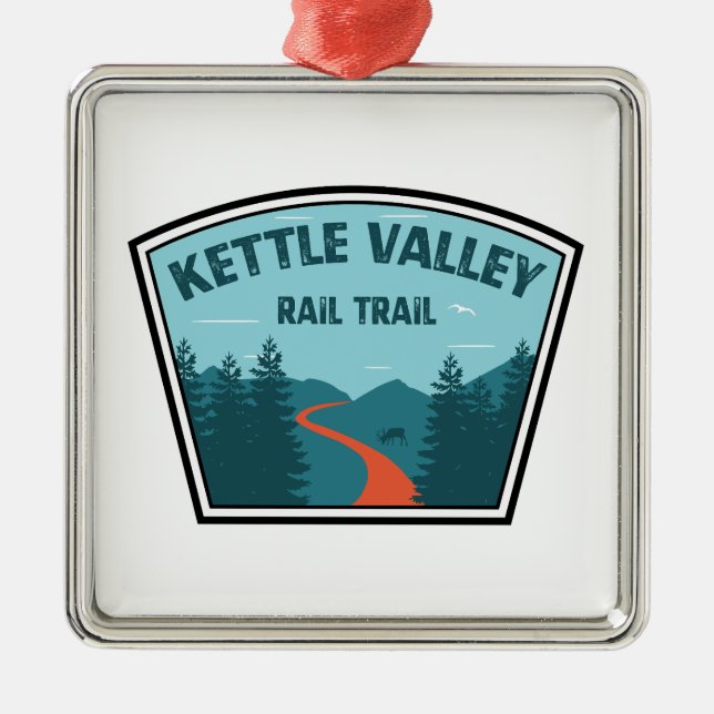Kettle Valley Rail Trail British Columbia Metal Ornament (Front)